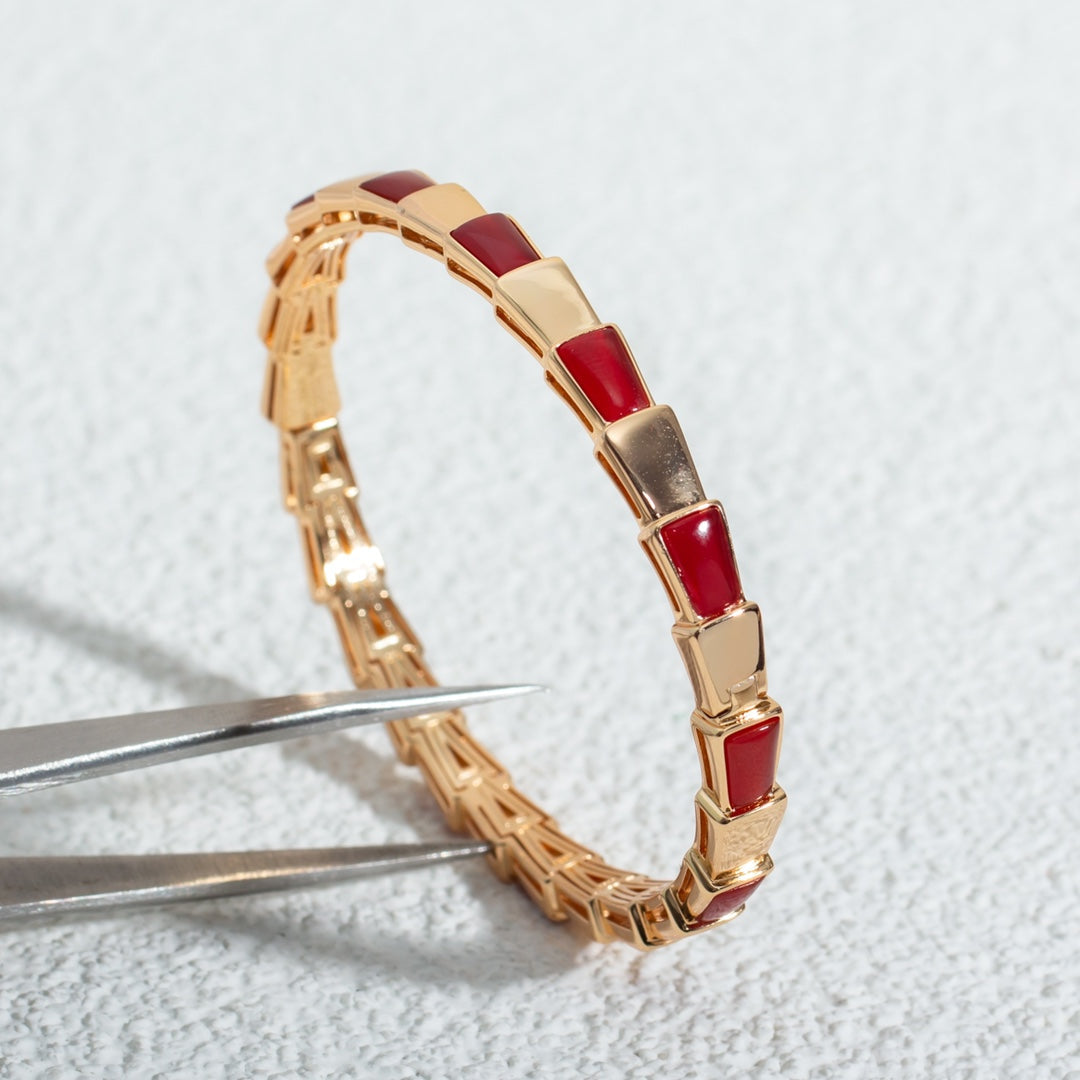 [LumiVibe]SERPENTI BRACELET PINK GOLD RUBELLITE