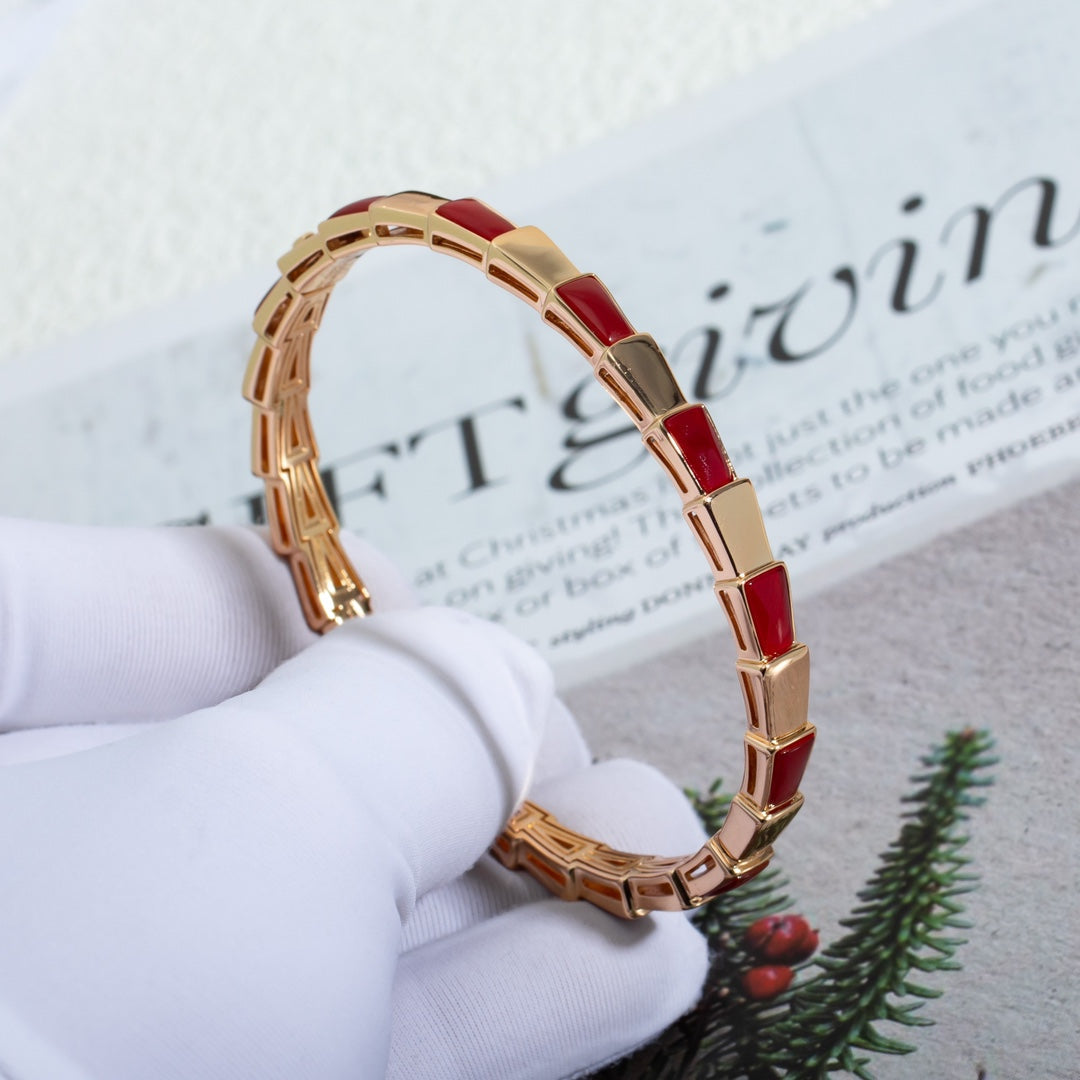 [LumiVibe]SERPENTI BRACELET PINK GOLD RUBELLITE