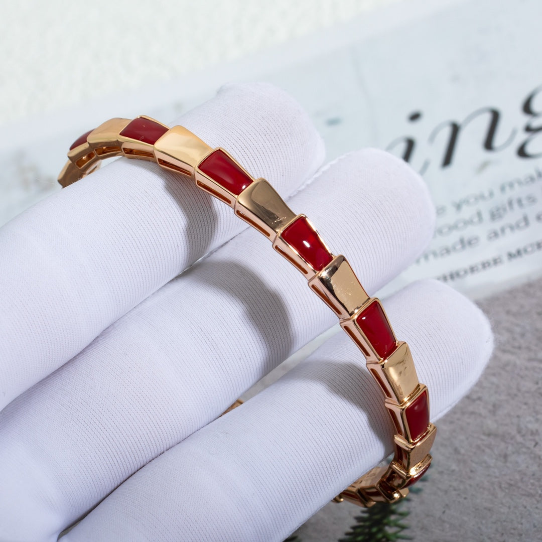 [LumiVibe]SERPENTI BRACELET PINK GOLD RUBELLITE