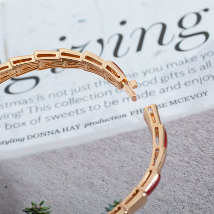 [LumiVibe]SERPENTI BRACELET PINK GOLD RUBELLITE