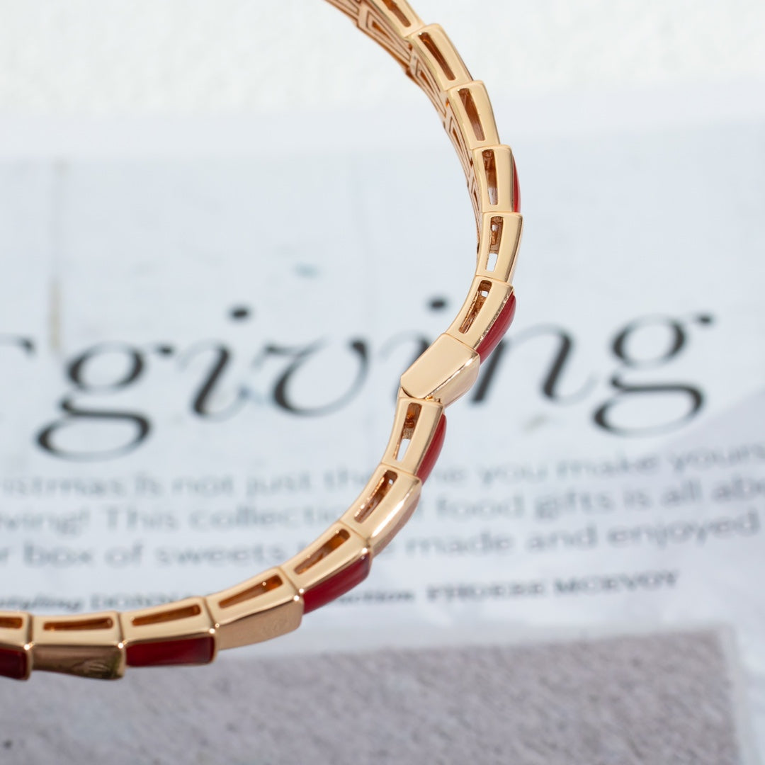 [LumiVibe]SERPENTI BRACELET PINK GOLD RUBELLITE
