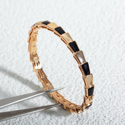 [LumiVibe]SERPENTI BRACELET PINK GOLD ONYX