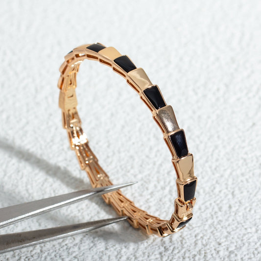 [LumiVibe]SERPENTI BRACELET PINK GOLD ONYX