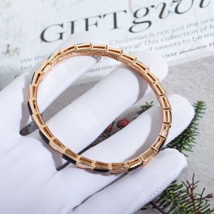 [LumiVibe]SERPENTI BRACELET PINK GOLD ONYX