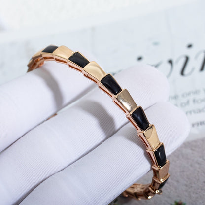 [LumiVibe]SERPENTI BRACELET PINK GOLD ONYX