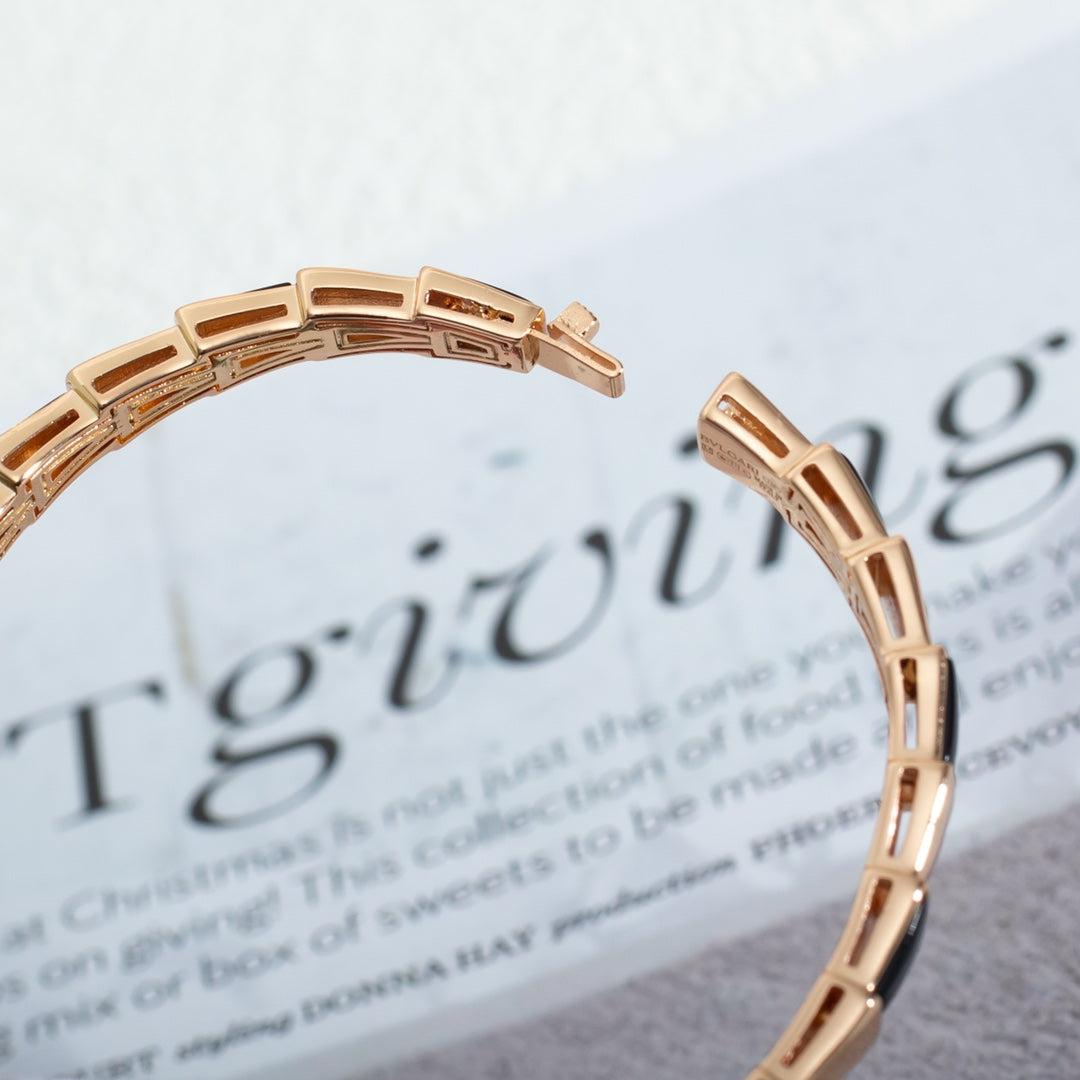 [LumiVibe]SERPENTI BRACELET PINK GOLD ONYX