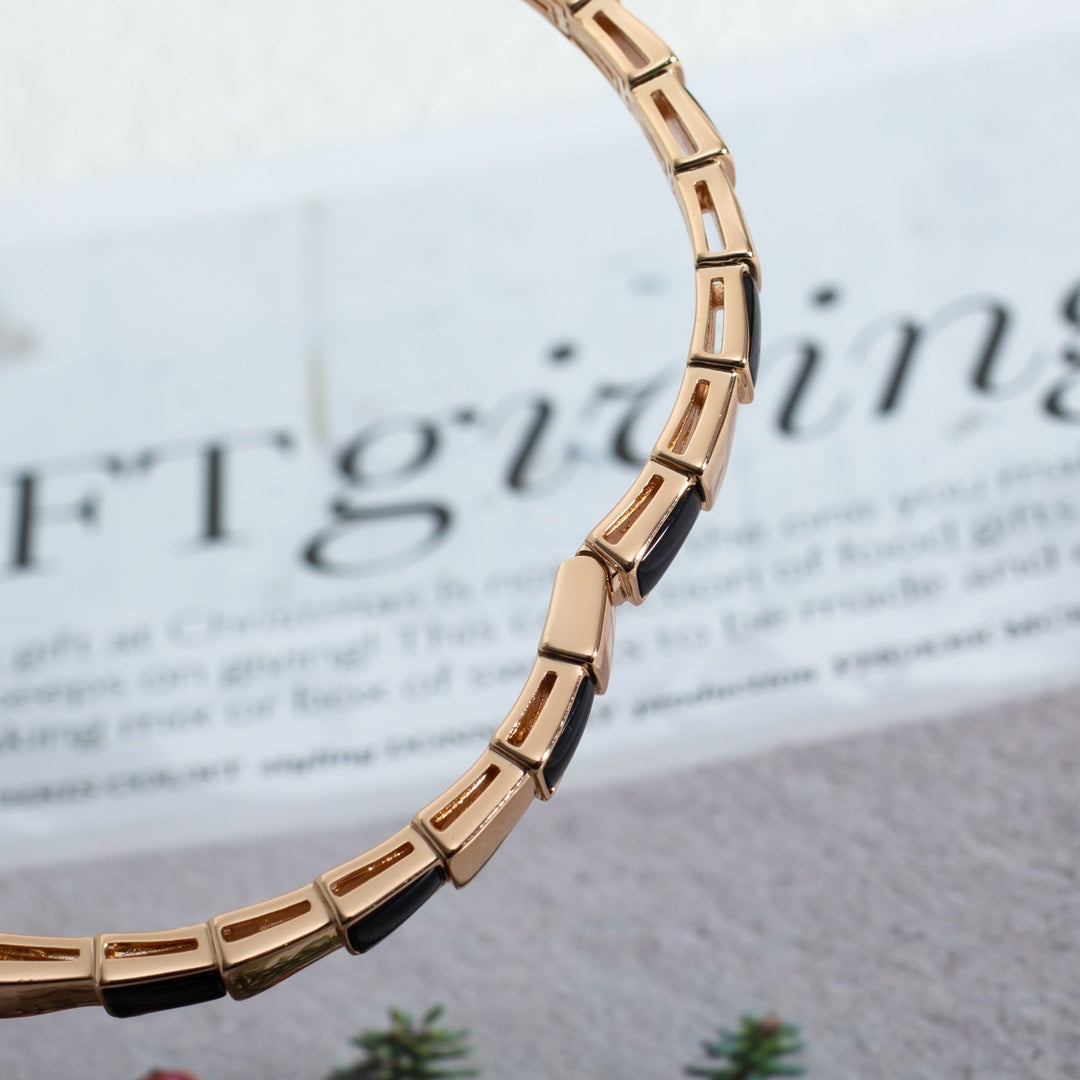 [LumiVibe]SERPENTI BRACELET PINK GOLD ONYX