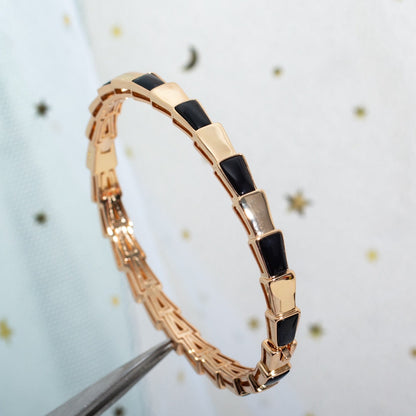 [LumiVibe]SERPENTI BRACELET PINK GOLD ONYX