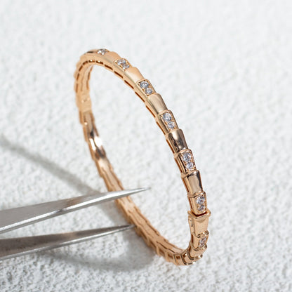 [LumiVibe]SERPENTI SMALL BRACELET PINK GOLD DIAMOND