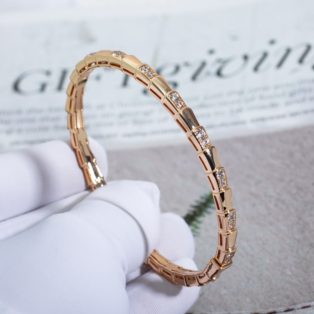 [LumiVibe]SERPENTI SMALL BRACELET PINK GOLD DIAMOND