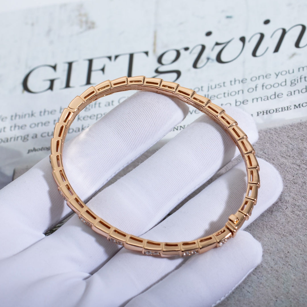 [LumiVibe]SERPENTI BRACELET PINK GOLD DIAMOND