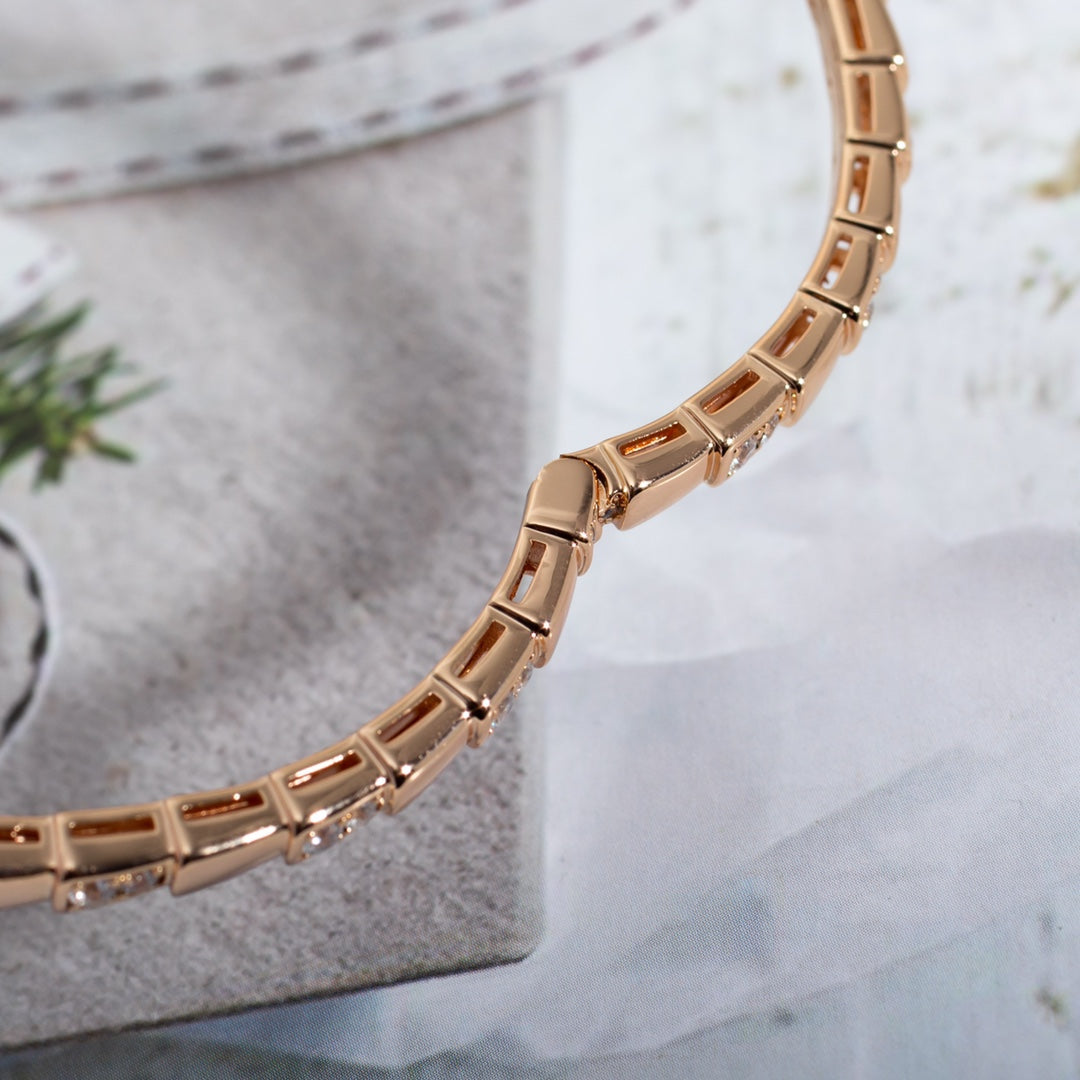 [LumiVibe]SERPENTI BRACELET PINK GOLD DIAMOND