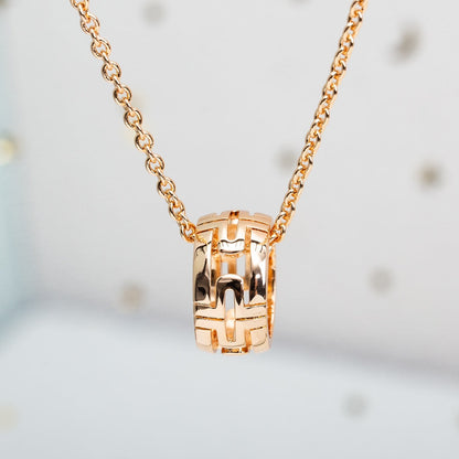 [LumiVibe]PARENTESI NECKLACE PINK GOLD