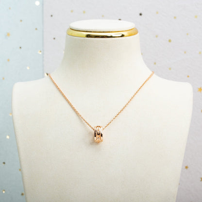 [LumiVibe]PARENTESI NECKLACE PINK GOLD