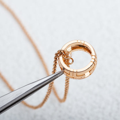 [LumiVibe]PARENTESI NECKLACE PINK GOLD