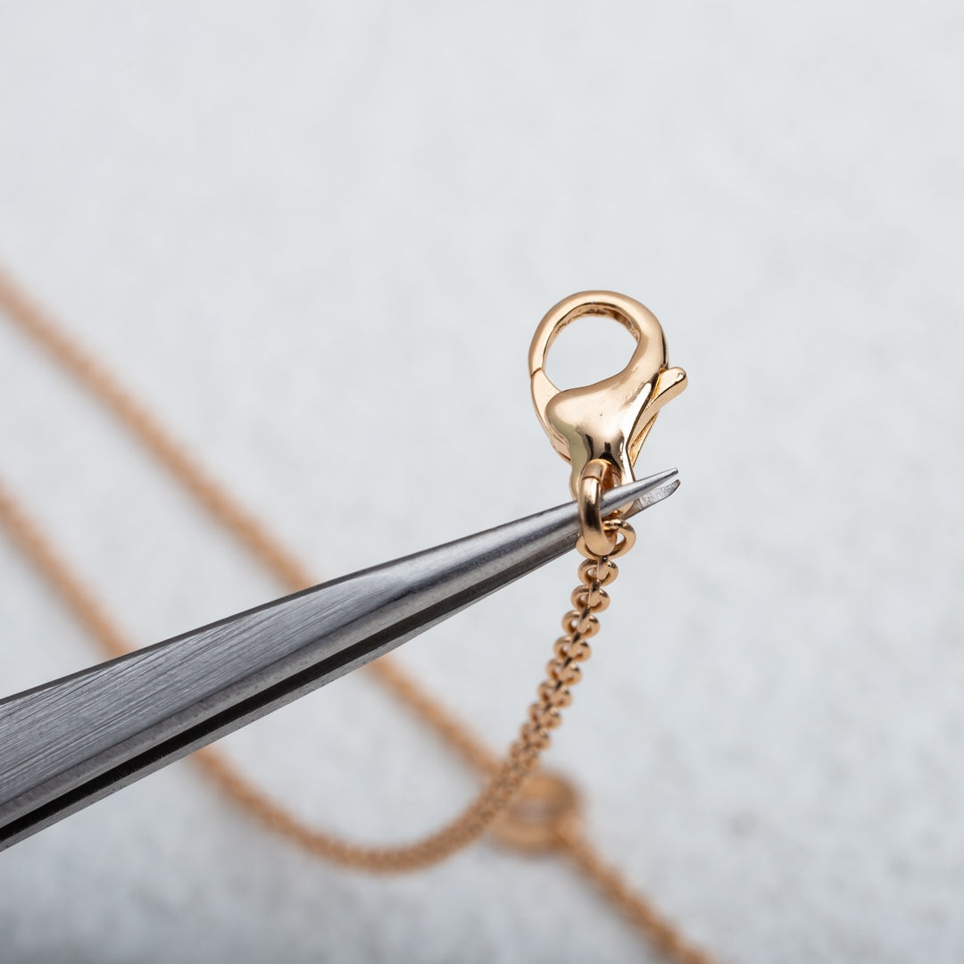 [LumiVibe]PARENTESI NECKLACE PINK GOLD