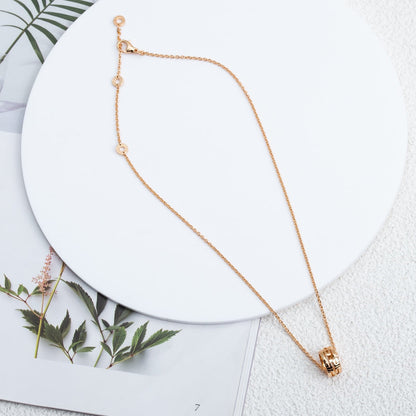 [LumiVibe]PARENTESI NECKLACE PINK GOLD