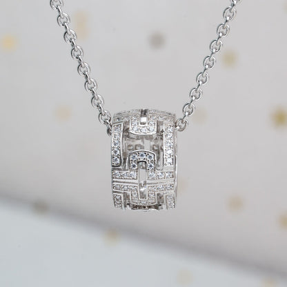 [LumiVibe]PARENTESI NECKLACE SILVER DIAMOND