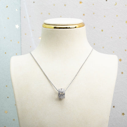 [LumiVibe]PARENTESI NECKLACE SILVER DIAMOND