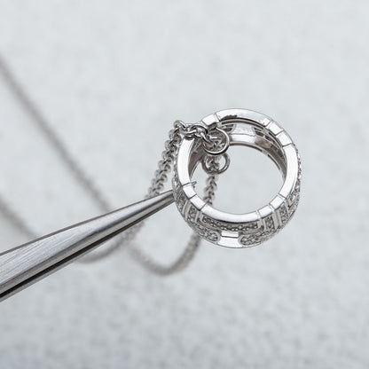 [LumiVibe]PARENTESI NECKLACE SILVER DIAMOND