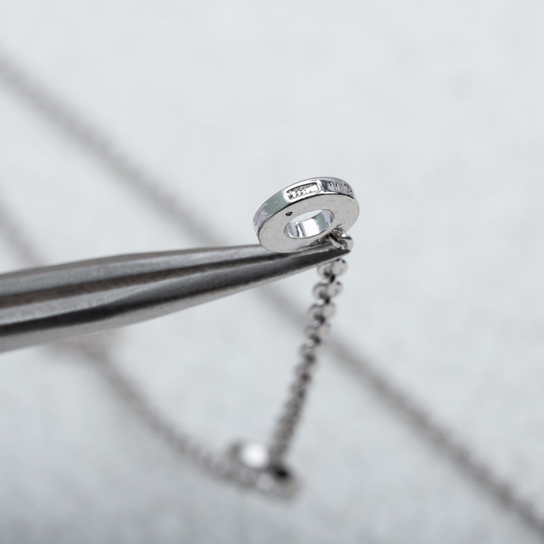 [LumiVibe]PARENTESI NECKLACE SILVER DIAMOND