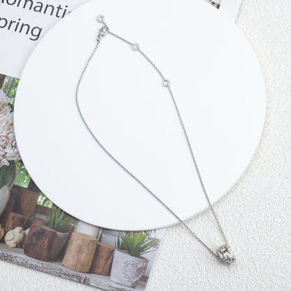 [LumiVibe]PARENTESI NECKLACE SILVER DIAMOND