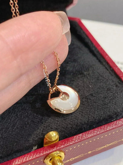 [LumiVibe]AMULETTE ROSE GOLD MOP NECKLACE