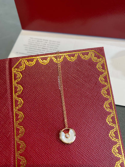 [LumiVibe]AMULETTE ROSE GOLD MOP NECKLACE