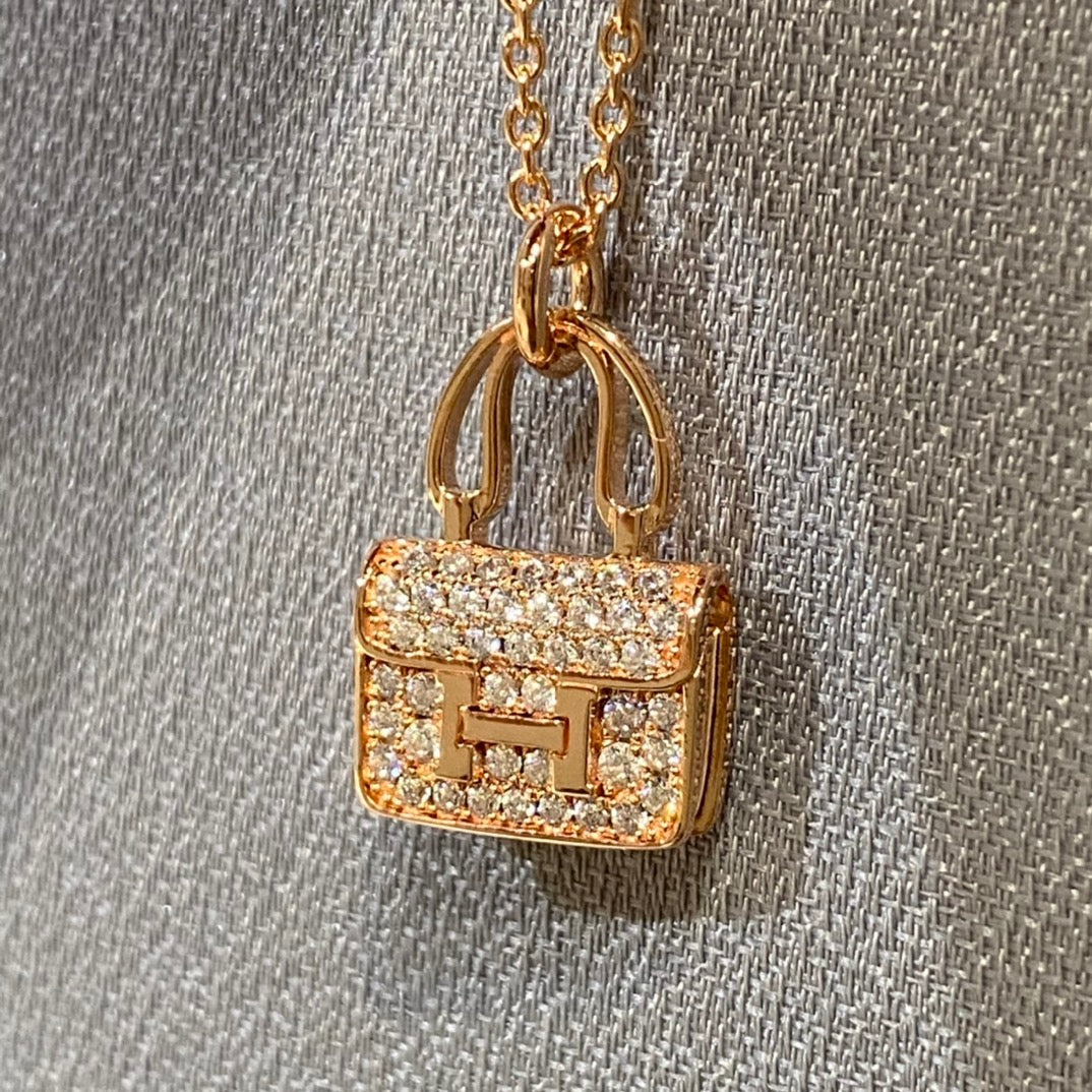 [LumiVibe]CONSTANCE PEDANT DIAMOND NECKLACE