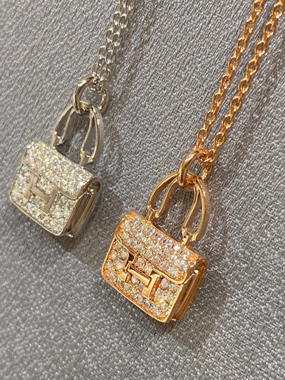 [LumiVibe]CONSTANCE PEDANT DIAMOND NECKLACE