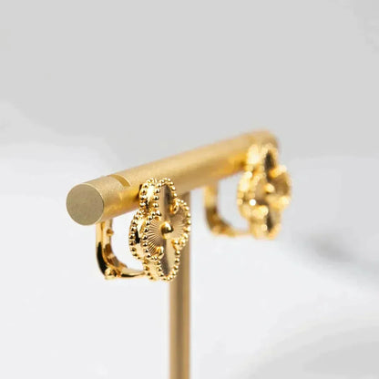 [LumiVibe]CLOVER MEDIUM 1 MOTIFS LASER EARRINGS