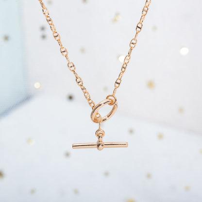 [LumiVibe]ECHAPPEE NECKLACE PINK GOLD