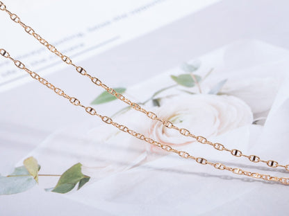 [LumiVibe]ECHAPPEE NECKLACE PINK GOLD