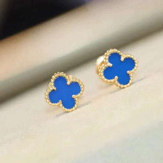 [LumiVibe]CLOVER MINI 9.5MM TURQUOISE EARRINGS