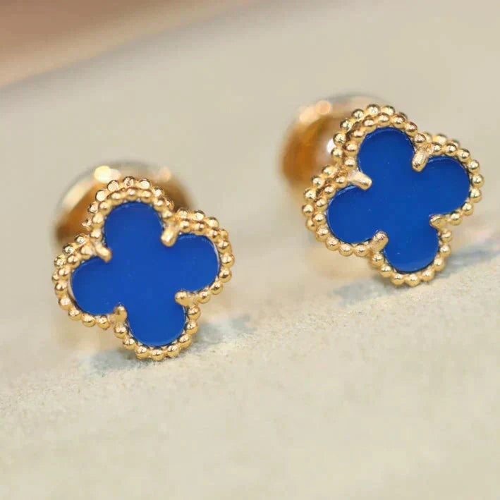 [LumiVibe]CLOVER MINI 9.5MM TURQUOISE EARRINGS