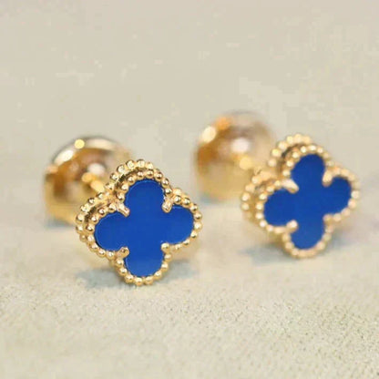 [LumiVibe]CLOVER MINI 9.5MM TURQUOISE EARRINGS