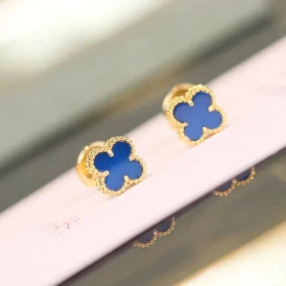 [LumiVibe]CLOVER MINI 9.5MM TURQUOISE EARRINGS