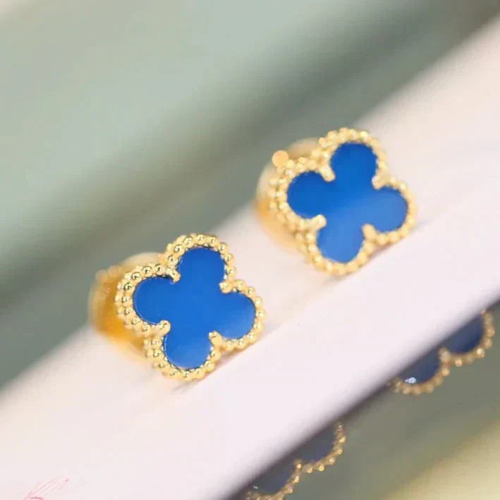 [LumiVibe]CLOVER MINI 9.5MM TURQUOISE EARRINGS