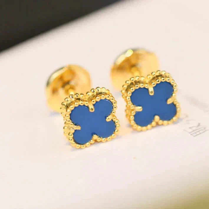 [LumiVibe]CLOVER MINI 9.5MM TURQUOISE EARRINGS