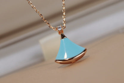 [LumiVibe]DREAM NECKLACE TURQUOISE PINK GOLD