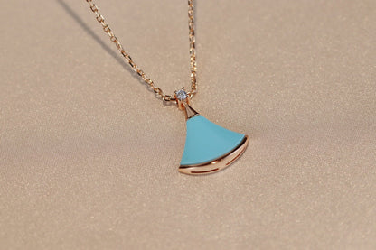[LumiVibe]DREAM NECKLACE TURQUOISE PINK GOLD