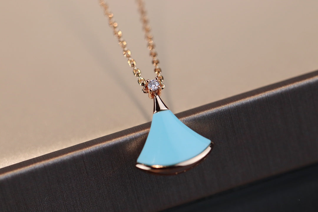 [LumiVibe]DREAM NECKLACE TURQUOISE PINK GOLD