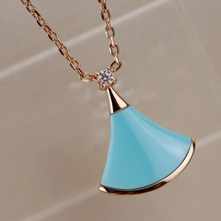 [LumiVibe]DREAM NECKLACE TURQUOISE PINK GOLD