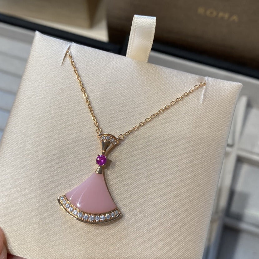 [LumiVibe]DREAM NECKLACE PINK OPAL