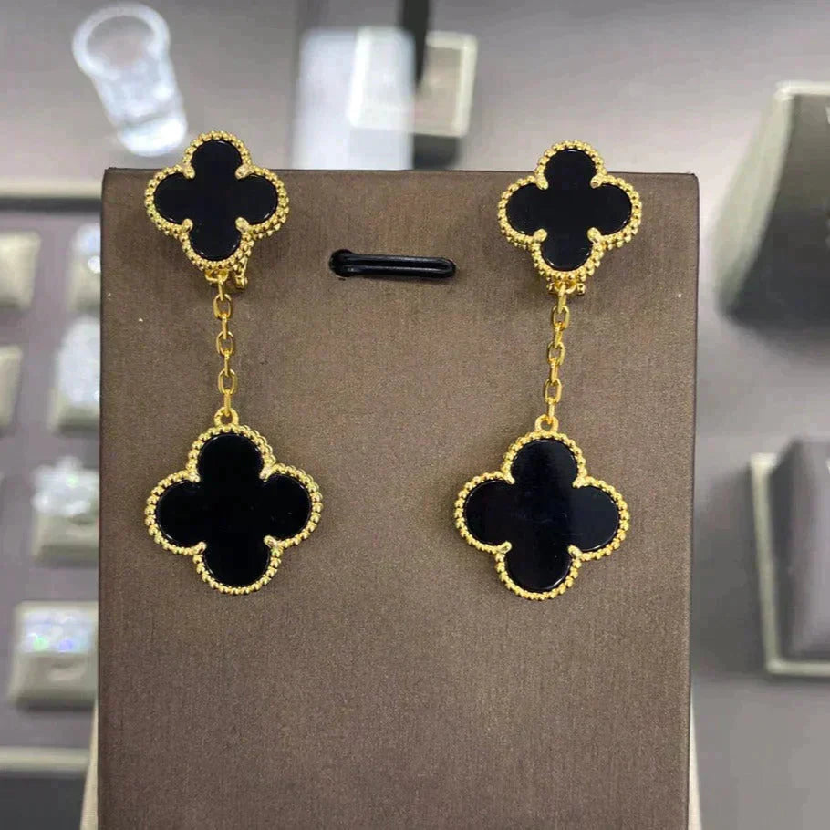 [LumiVibe]CLOVER 2 MOTIFS  EARRINGS (MULTIPLE CHOICESC