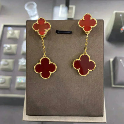 [LumiVibe]CLOVER 2 MOTIFS  EARRINGS (MULTIPLE CHOICESC