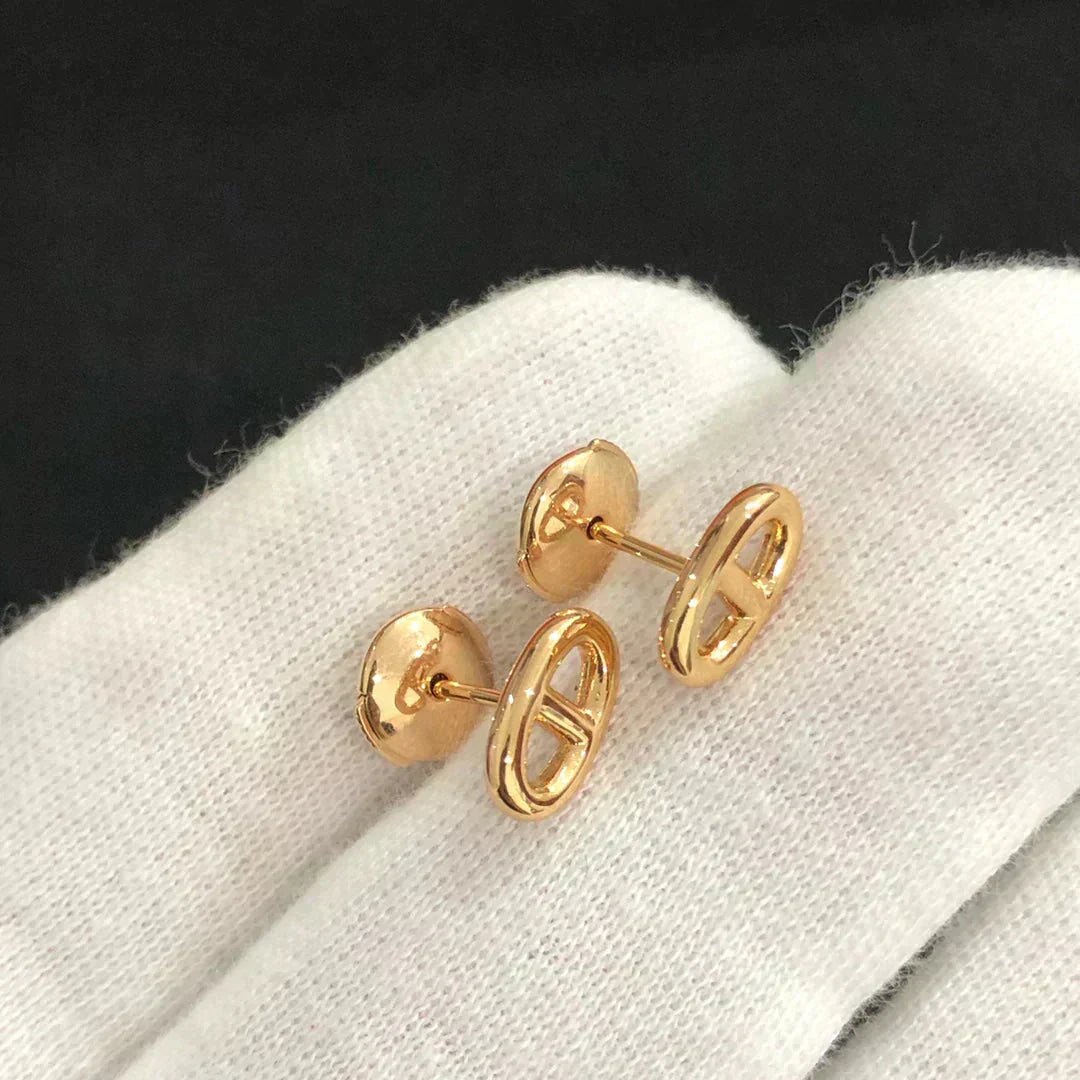 [LumiVibe]CHAINE SMALL EARRINGS GOLD AND SILVER