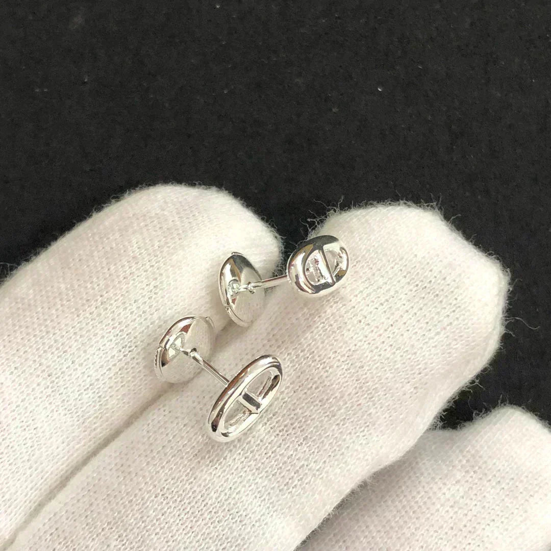 [LumiVibe]CHAINE SMALL EARRINGS GOLD AND SILVER
