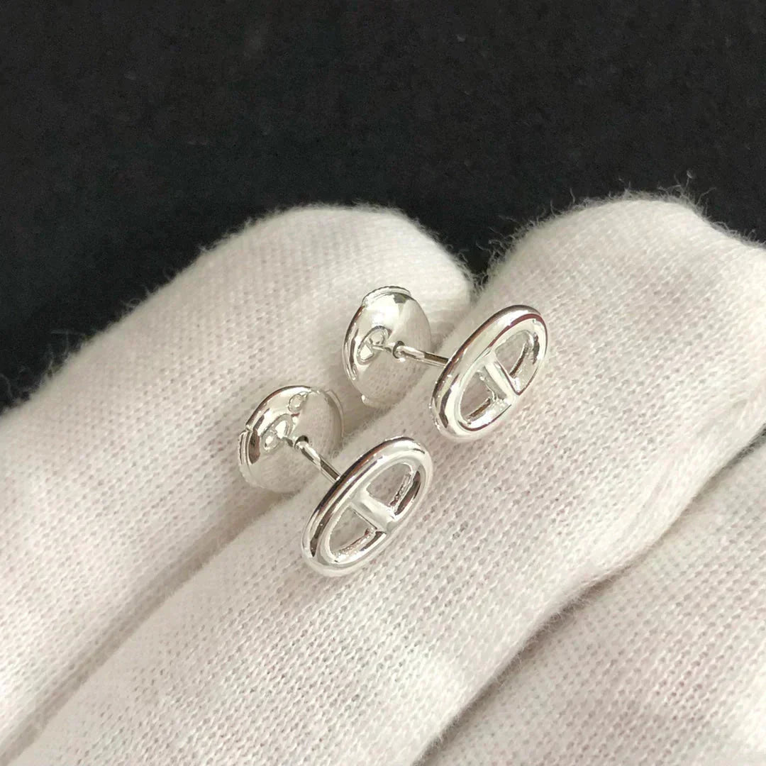 [LumiVibe]CHAINE SMALL EARRINGS GOLD AND SILVER