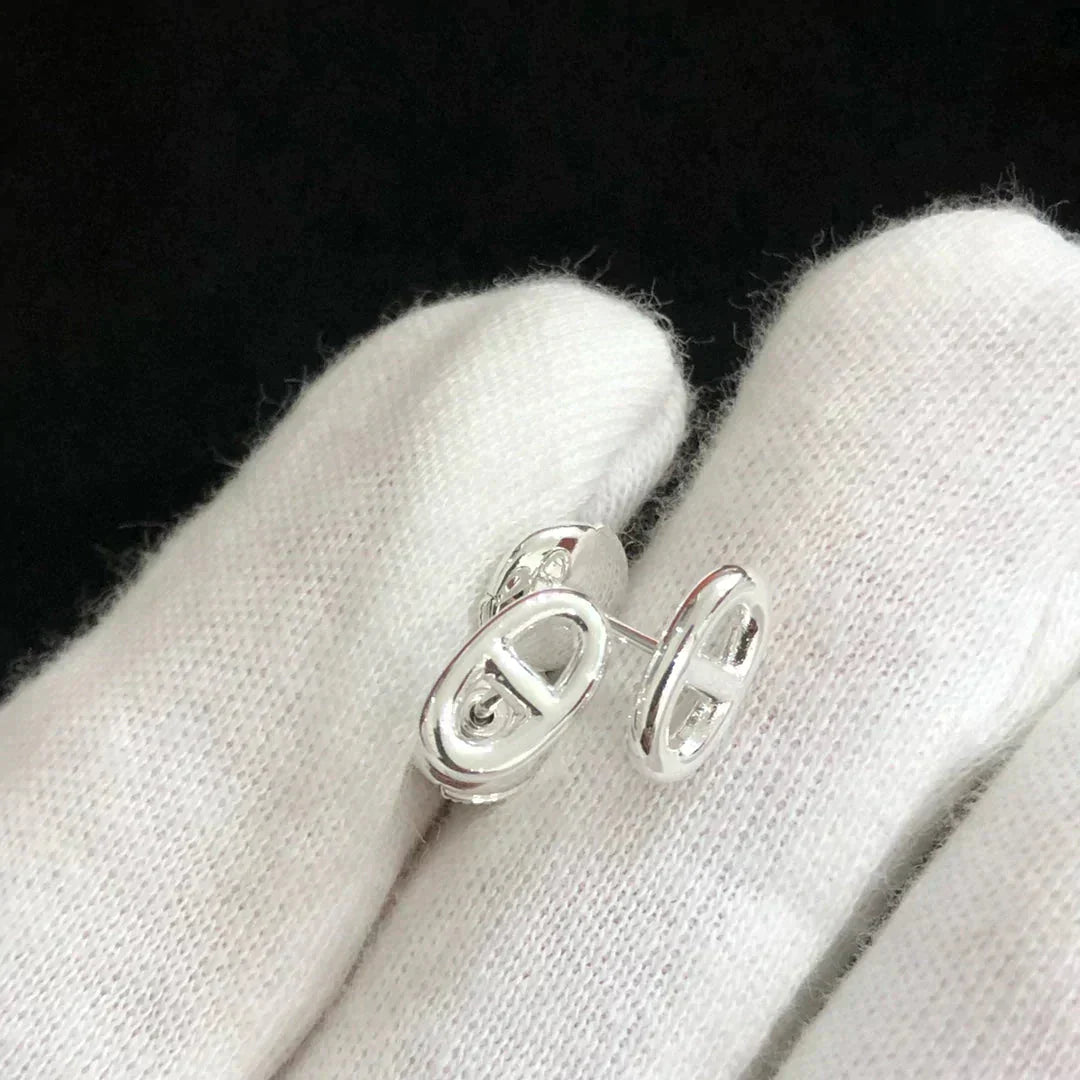 [LumiVibe]CHAINE SMALL EARRINGS GOLD AND SILVER